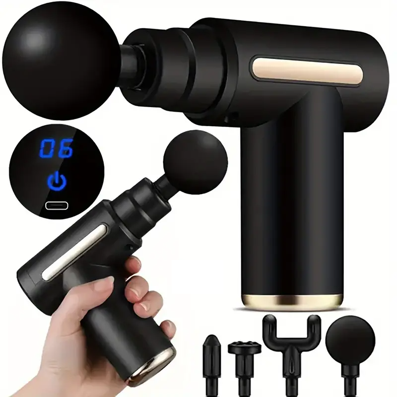 Massage Gun Deep Tissue - Black Portable Massage Gun, Deep Tissue