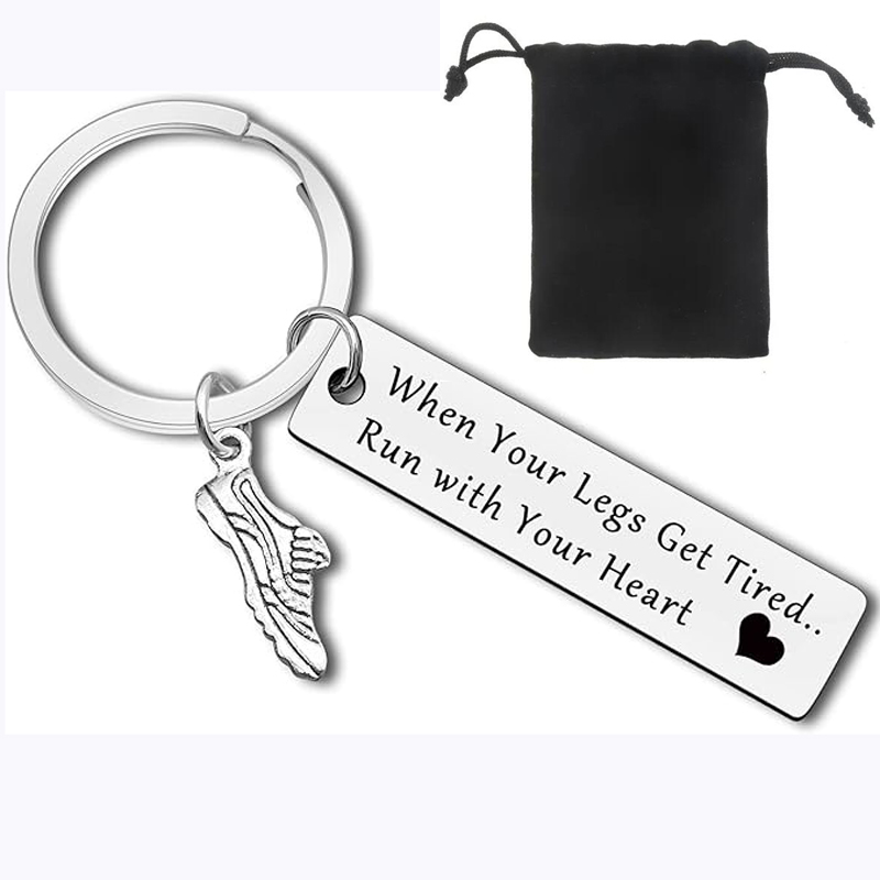 Health Wellness Gifts - Runners Gifts Marathon Runner Keychain Inspirational