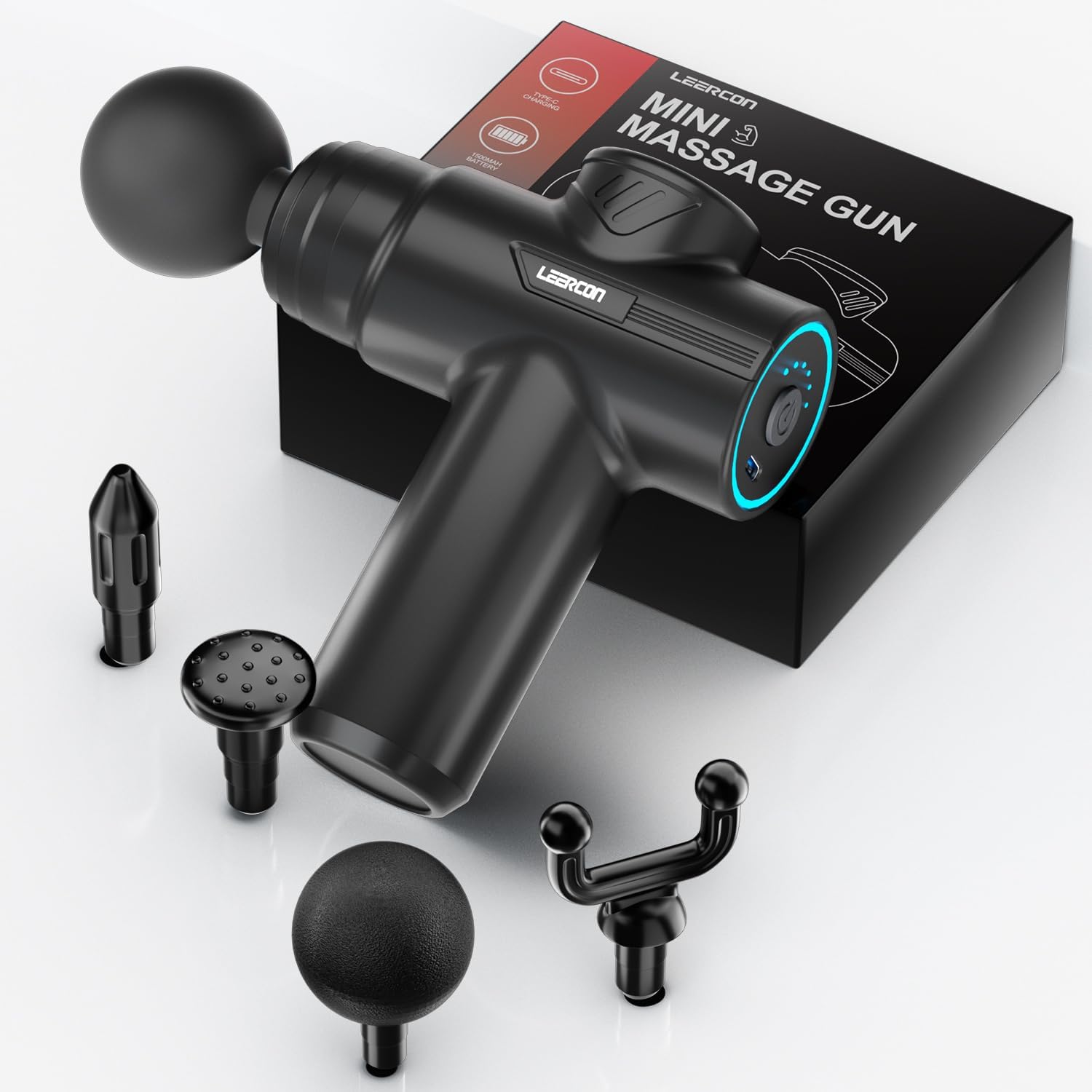 Massage Gun Deep Tissue - LEERCON Mini Massage Gun, 6 Speeds