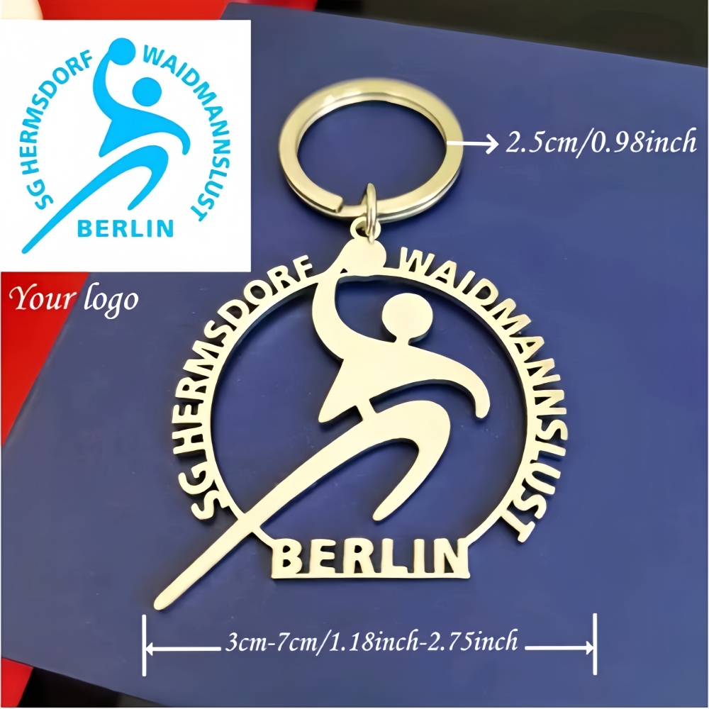 Health Wellness Gifts - Stainless Steel Custom Pendant Keychains Customized