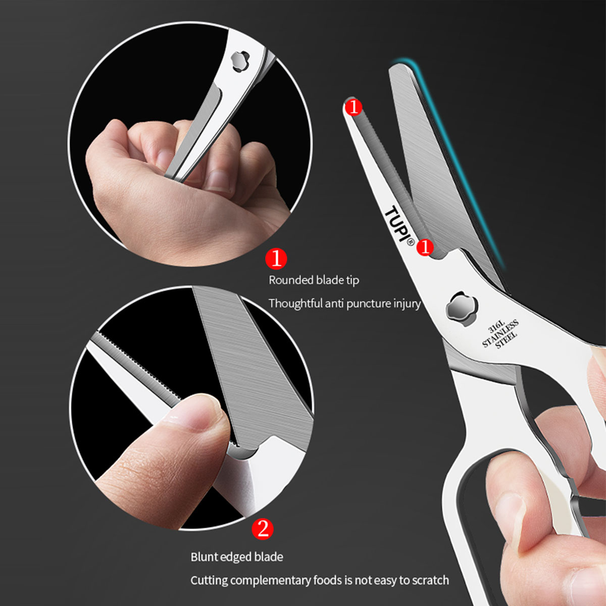 Health Wellness Product - TUPI - Stainless Steel Scissors Baby