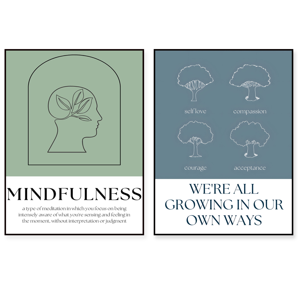 Health Wellness Poster - Mindfulness print, it's a safe space
