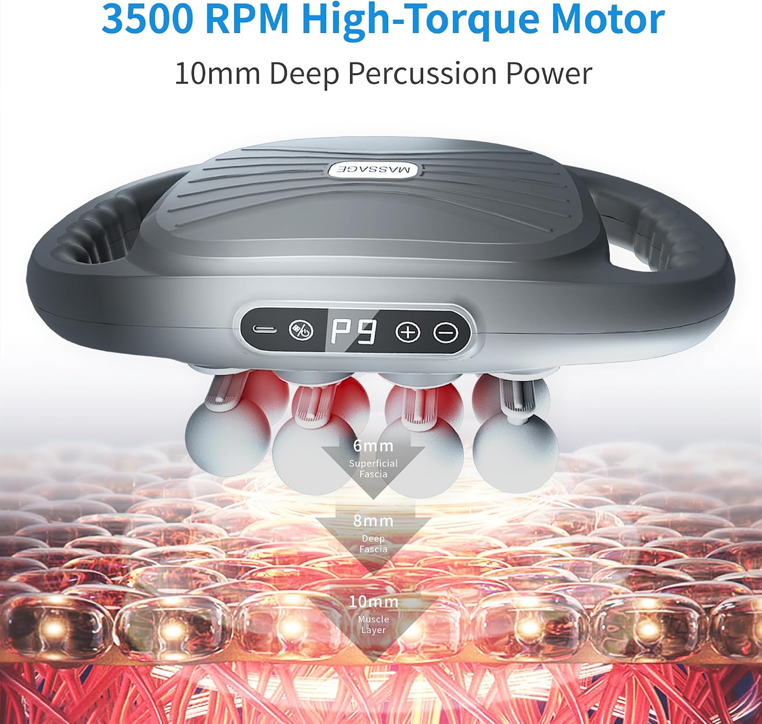 16-Head Massage Gun, Deep Tiss - огляд і ціна Massage Gun Deep Tissue