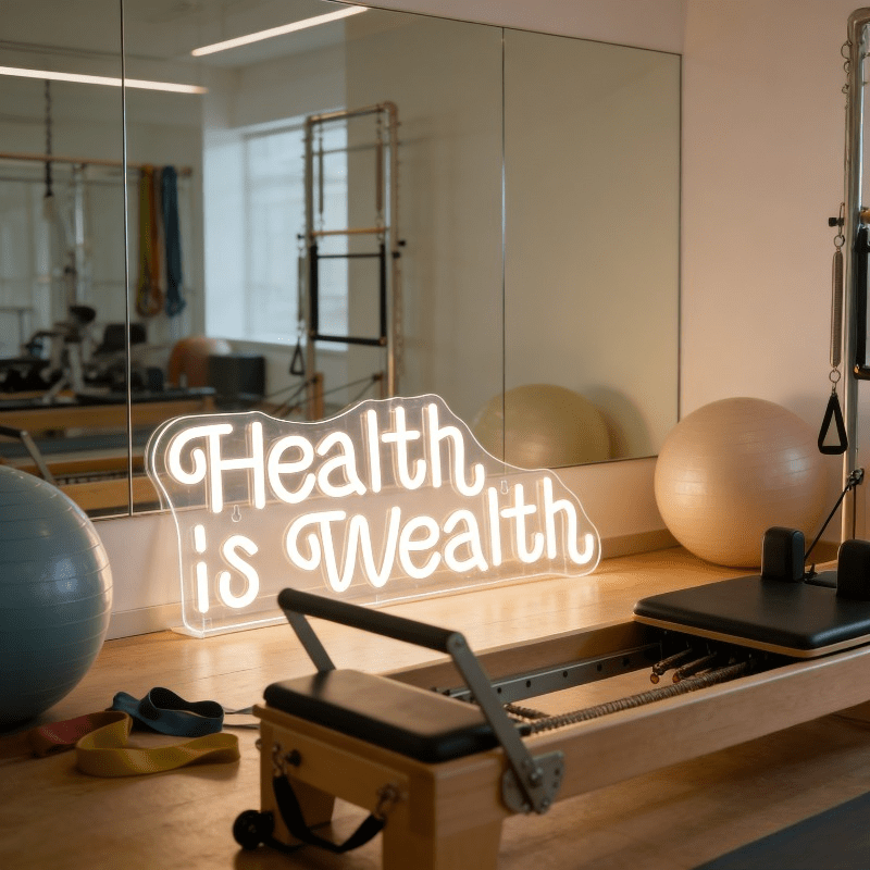 Health is Wealth Neon Sign LED - огляд і ціна Health Wellness And Lifestyle