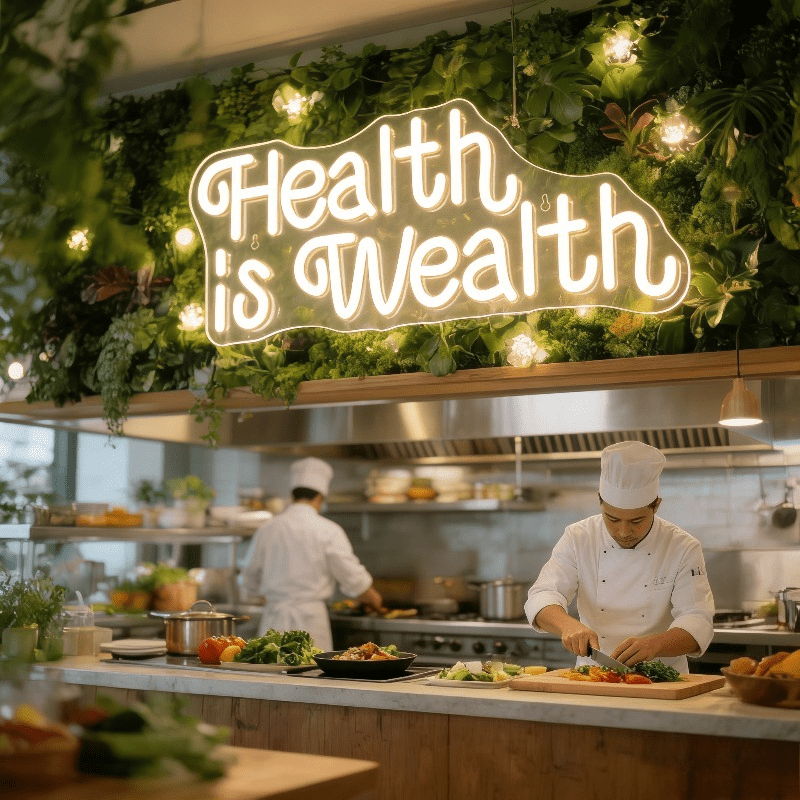 Health is Wealth Neon Sign LED - огляд і ціна Health Wellness And Lifestyle
